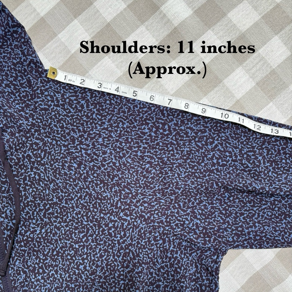Athletic Blue Leopard Print Hooded Jacket by Zella - Picture 14 of 15